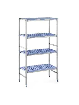 Line rack - 4 étagères - H 175 x 40 CM - Aluminium/Polypropylène - Tournus