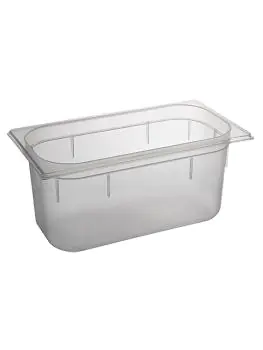 Bac gastronorme - 1/3 GN - 5,3 Litre - H 15 x 32,5 x 17,6 CM - Polypropylène - Transparent - -40°C / +95°C - Caterchef - 853852