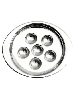 Assiette escargot - 6 trous - Argent - L 20 x P 17 cm - G-Line