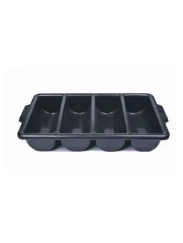 Range-couverts - 4 compartiments - Noir - Plastique - G-Line