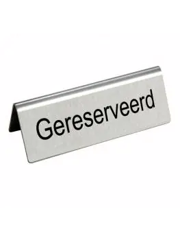 Panneau « Table réservée » - Acier inoxydable - G-Line