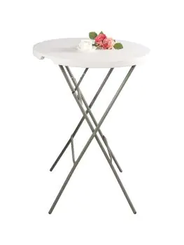 Bartable - Rond - Pliable - Blanc - Ø 80 x H 110 CM - G-Line
