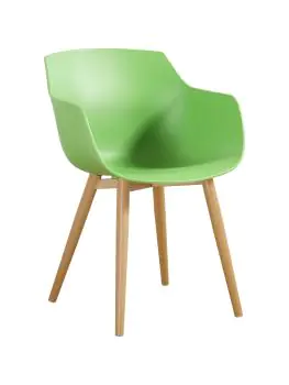 Chaise Alexia - Vert clair / Aspect bois - Synthétique - G-Line