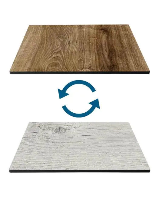 Plateau de table - Timber White & Oak Rustical - HPL - L 70 x P 70 CM - G-Line 76674 €103.95 Plateaux de table pour terrasses de restauration