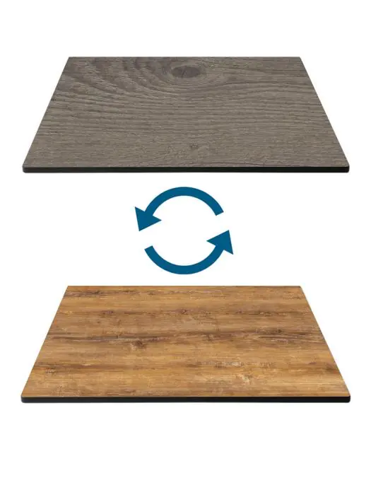 Plateau de table - Atacama Cherry &amp; Timber - HPL - L 120 x P 70 CM - G-Line 19731 €193.95 Plateaux de table pour terrasses de restauration
