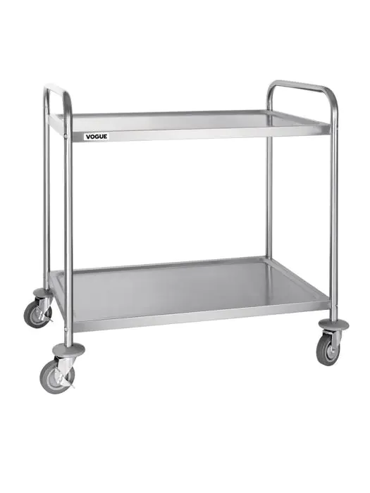 Chariot de service - 2 niveaux - Large - H 93 x 86 x 53,5 CM - Inox - Vogue - F998 F998 €99.97 Chariots de service