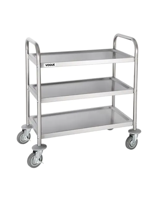 Chariot de service - 3 niveaux - Petit - H 82,5 x 71 x 40,5 CM - Inox - Vogue - F993 F993 €101.32 Chariots de service