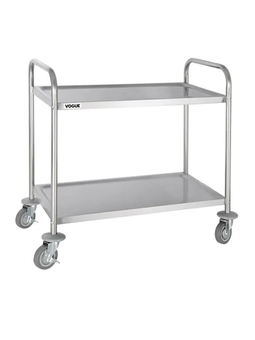 Chariot de service - 2 niveaux - Moyen - H 81 x 85,5 x 45,5 CM - Inox - Vogue - F997 F997 €89.08 Chariots de service