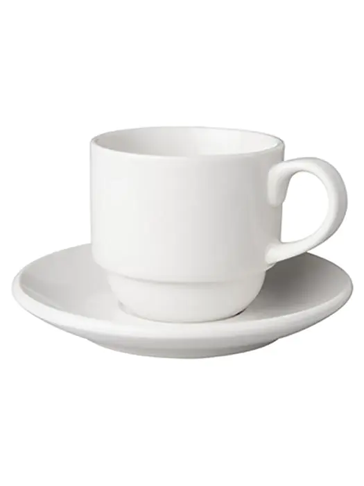Tasse et soucoupe - 20 CL - Large - Blanc - 6 pièces - Mammouth - Budgetline - 506955 W506955 €33.78 Tasses et gobelets
