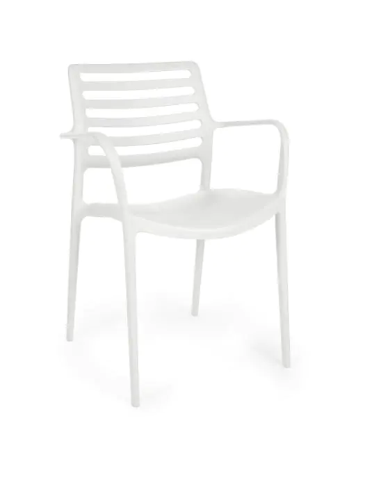 Chaise terrasse Louise - Empilable - Accoudoir - Blanc - G-Line HW-32148 €39.95 Chaises de terrasse