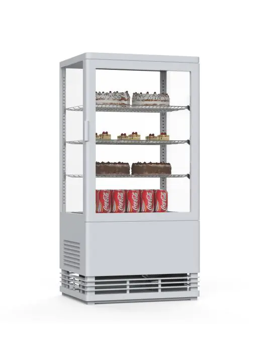 Vitrine réfrigérée - 1 porte - éclairage LED - 78 litres - blanc - 230V - G-Line HW-013815 €349.00 Vitrine réfrigérée