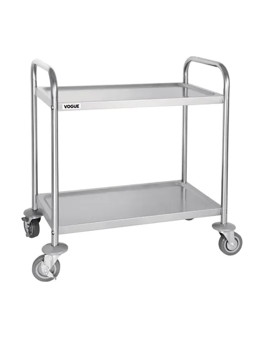 Chariot de service - 2 niveaux - Petit - H 82,5 x 71 x 40,5 CM - Inox - Vogue - F996 F996 €78.93 Chariots de service