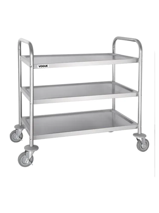Chariot de service - 3 niveaux - Moyen - H 85,5 x 81 x 45,5 CM - Inox - Vogue - F994 F994 €98.61 Chariots de service