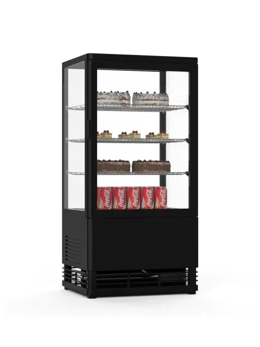 Vitrine réfrigérée - 1 porte - éclairage LED - 78 litres - noir - 230V - G-Line HW-013813 €349.00 Vitrine réfrigérée