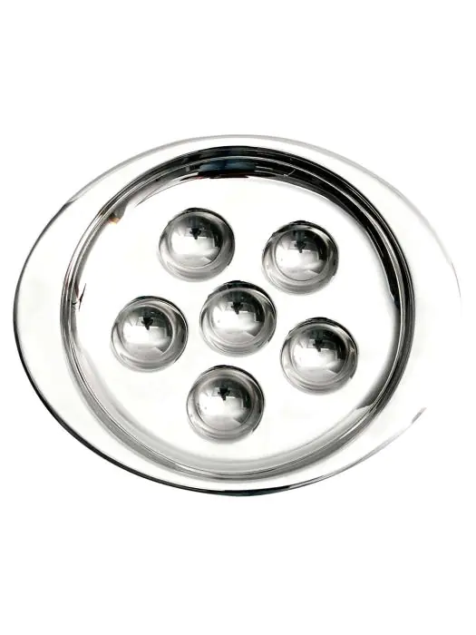 Assiette escargot - 6 trous - Argent - L 20 x P 17 cm - G-Line 77032 €5.49 Assiettes