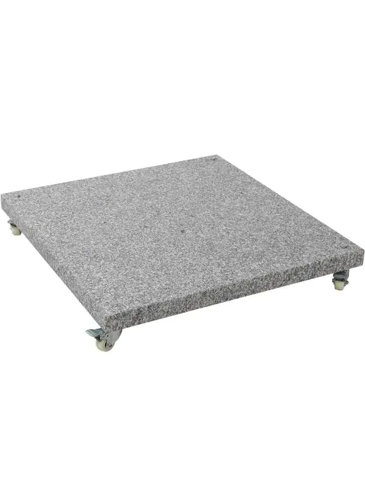 Pied de parasol - 90 kg - 4 roulettes incluses - Granit - H 6,5 x L 70 x P 70 cm - G-Line 17978 €159.00 Parasols de restauration