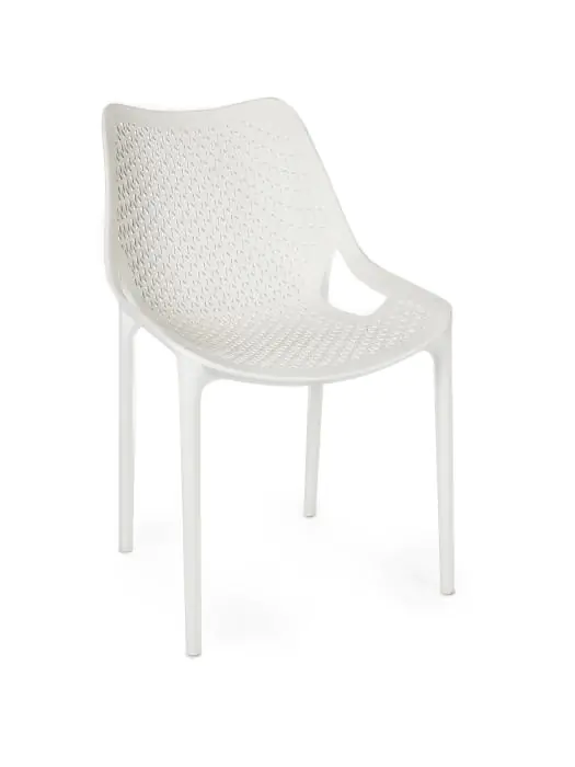 Chaise terrasse Bea - Empilable - Blanc - Plastique - G-Line HW-61237 €39.95 Chaises de terrasse