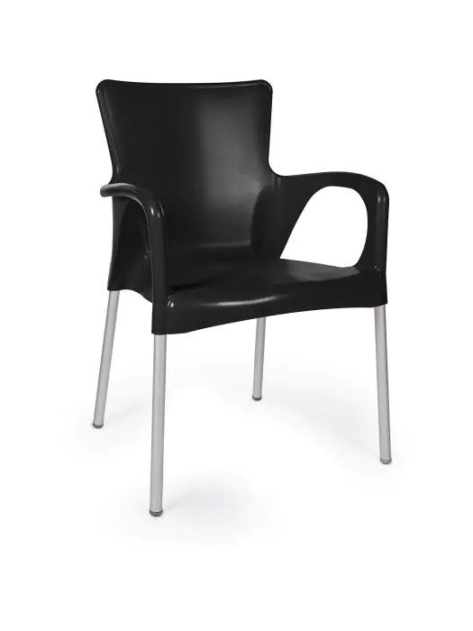 Chaise de terrasse Anny - Empilable - Accoudoir - Noir - G-Line HW-61256 €29.95 Chaises de terrasse