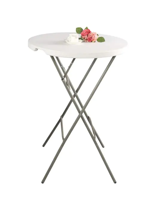Bartable - Rond - Pliable - Blanc - Ø 80 x H 110 CM - G-Line 77562 €58.95 Tableaux