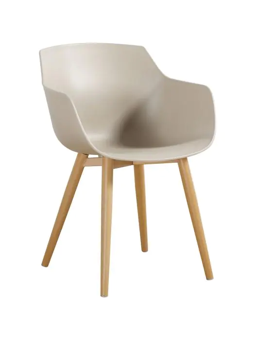 Chaise Alexia - Taupe / Aspect bois - Plastique - G-Line 81299 €44.95 Chaises en bois