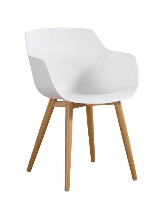 Chaise Alexia - Blanc / Aspect bois - Synthétique - G-Line 81298 €44.95 Chaises en bois