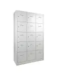 Armoire vestiaire - 15 portes - H 190 x 120 x 45 CM - Gris - Serrure à cylindre - WRC 59353 €659.00 Vestiaire Armoires à pharmacie