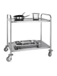 Chariot de service - 2 niveaux - Large - H 93 x 86 x 53,5 CM - Inox - Vogue - F998 F998 €99.97 Chariots de service