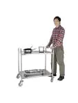 Chariot de service - 2 niveaux - Large - H 93 x 86 x 53,5 CM - Inox - Vogue - F998 F998 €99.97 Chariots de service