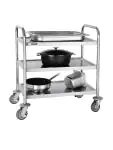 Chariot de service - 3 niveaux - Petit - H 82,5 x 71 x 40,5 CM - Inox - Vogue - F993 F993 €101.32 Chariots de service