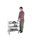 Chariot de service - 3 niveaux - Petit - H 82,5 x 71 x 40,5 CM - Inox - Vogue - F993 F993 €101.32 Chariots de service