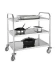 Chariot de service - 3 niveaux - Large - H 94 x 53,7 x 87,5 CM - Inox - Vogue - F995 F995 €108.13 Chariots de service