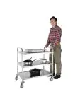 Chariot de service - 3 niveaux - Large - H 94 x 53,7 x 87,5 CM - Inox - Vogue - F995 F995 €108.13 Chariots de service