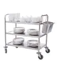 Chariot de service - 3 niveaux - Large - H 94 x 53,7 x 87,5 CM - Inox - Vogue - F995 F995 €108.13 Chariots de service