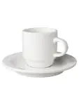 Tasse et soucoupe - 14 CL - Étroit - Blanc - 6 pièces - Mammouth - Budgetline - 506946 W506946 €26.76 Tasses et gobelets