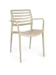 Chaise de patio Louise - Empilable - Accoudoirs - Beige - G-Line 45142 €39.95 Chaises de terrasse