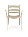 Chaise de patio Louise - Empilable - Accoudoirs - Beige - G-Line 45142 €39.95 Chaises de terrasse