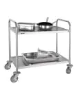 Chariot de service - 2 niveaux - Moyen - H 81 x 85,5 x 45,5 CM - Inox - Vogue - F997 F997 €89.08 Chariots de service