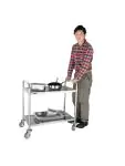 Chariot de service - 2 niveaux - Moyen - H 81 x 85,5 x 45,5 CM - Inox - Vogue - F997 F997 €89.08 Chariots de service