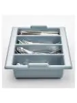 Range-couverts - 1/1 GN - 4 compartiments - Gris - Plastique - G-Line 77202 €5.95 Unités de distribution de couverts