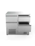 Établi réfrigéré - 4 tiroirs - 240 litres - inox - 230 V - H 88 x L 90 x P 70 cm - G-Line 26275 €849.00 Établis réfrigérés