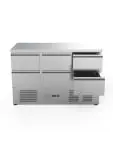 Établi réfrigéré - 6 tiroirs - 368 litres - Inox - 230 V - H 88 x L 136,5 x P 70 cm - G-Line 26291 €1,199.00 Établis réfrigérés