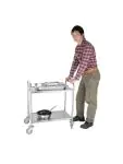 Chariot de service - 2 niveaux - Petit - H 82,5 x 71 x 40,5 CM - Inox - Vogue - F996 F996 €78.93 Chariots de service
