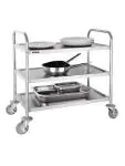 Chariot de service - 3 niveaux - Moyen - H 85,5 x 81 x 45,5 CM - Inox - Vogue - F994 F994 €98.61 Chariots de service