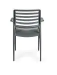 Chaise terrasse Louise - Empilable - Accoudoir - Anthracite - G-Line HW-32165 €39.95 Chaises de terrasse