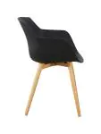 Chaise Alexia - Noir / Bois - Plastique - G-Line 81297 €44.95 Chaises en bois