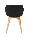 Chaise Alexia - Noir / Bois - Plastique - G-Line 81297 €44.95 Chaises en bois