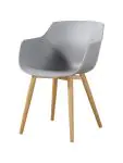 Chaise Alexia - Gris clair / Aspect bois - Synthétique - G-Line 81300 €44.95 Chaises en bois