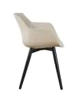 Chaise Alexia - Taupe / Noir - Plastique - G-Line 81306 €44.95 Chaises en métal
