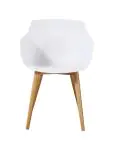 Chaise Alexia - Blanc / Aspect bois - Synthétique - G-Line 81298 €44.95 Chaises en bois