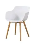 Chaise Alexia - Blanc / Aspect bois - Synthétique - G-Line 81298 €44.95 Chaises en bois